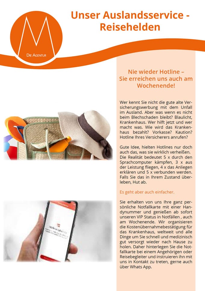 Unser Auslandsservice- Reisehelden